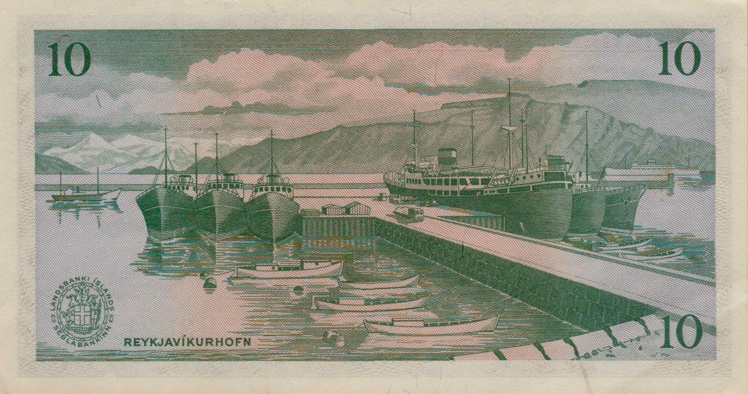 Iceland 10 1957 UNC P-85/a [Error]